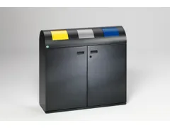 Afvalverzamelstation 3x80 Liter Zilver Ral1023/Zilverkleurig/ral5010