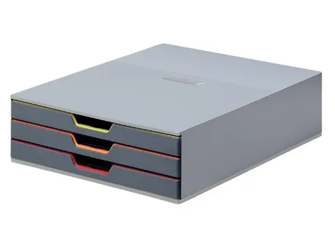 Ladenbox Durable Varicolor 3 laden grijs