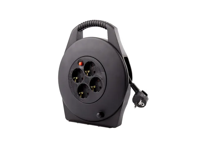 Enrouleur de câble BRASQ 4 prises 10m noir
