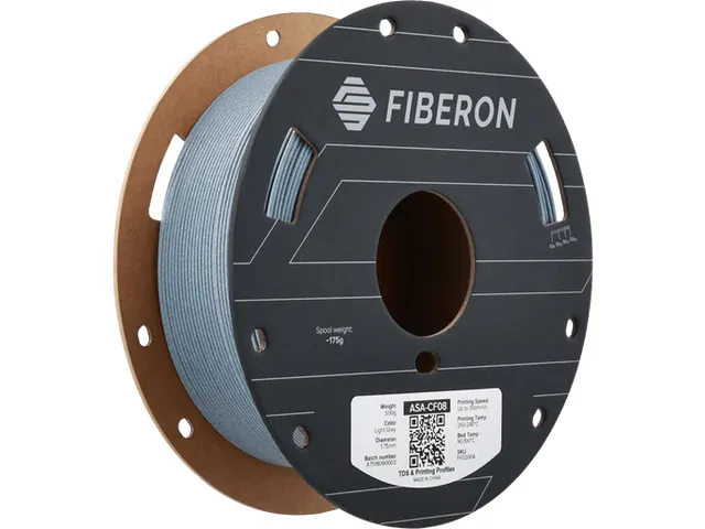 Polymaker 3D filament Fiberon ASA-CF08 1,75 mm Lichtgrijs 0.5kg