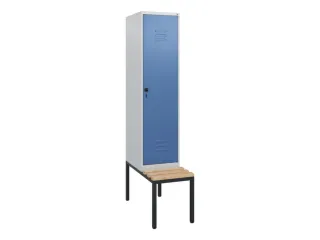 locker met bank,HxBxD 1950x400x815mm,1vak,vak B 400mm,draaigrendel - 1