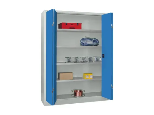 Ruime Vouwdeurkast 1950x1500x400mm 4legborden Ral7035 Front Ral5012