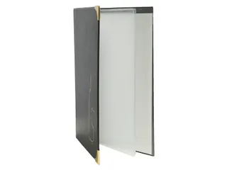 Wijnkaart Securit 4 tas zwart A4 lederlook - 1