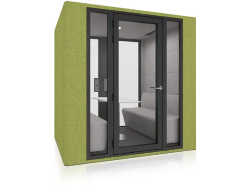 Akoestische Belcel/Werkplek Roof Double POD 1-4 personen Zwart