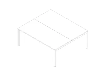 In hoogte verstelbare benchtafel,HxBxD 680-760x1800x1600mm,blad wit - 1