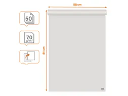Flipoverpapier Nobo gerecycled 58x81cm dubbelzijdig plano 50vel