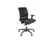 Chaise de bureau Linea Omnia 02 noir/noir avec accoudoir 3D