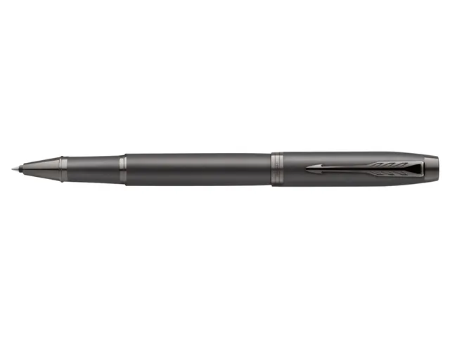 Rollerpen Parker IM Monochrome Gun Metal Fijn Zwarte inkt