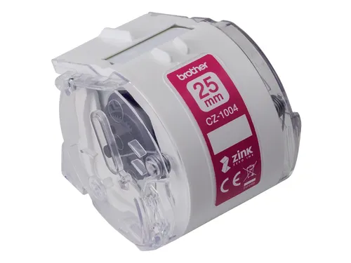 Labeletiket Brother CZ-1004 25mmX5m kleur opdruk