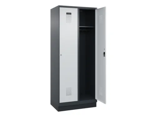 locker,HxBxD 1950x800x500mm,2vak,vak B 400mm,cil.-slot,sokkel