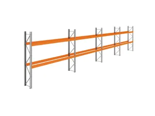 palletstelling,basis+3xaanbouw,HxBxD 3360x14900x750mm,vakl. 3400kg - 1