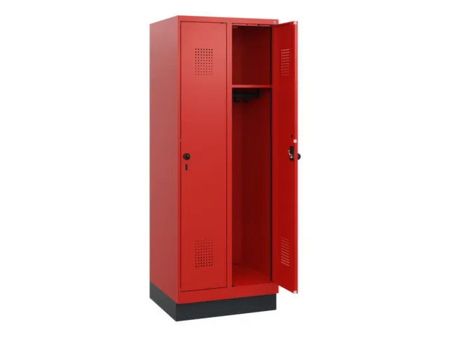 schoollocker,HxBxD 1630x600x500mm,2vak,vak B 300mm,draaigrendel,sokkel