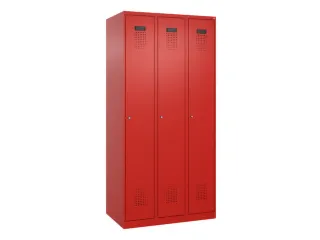 locker,HxBxD 1850x900x500mm,3vak,vak B 300mm,cil.-slot,staand op vloer - 3