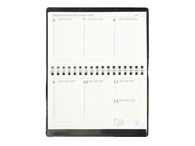 Agenda 2027 Ryam Compact Suprema 7dagen/2pagina's ringplastic zwart