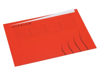 Vouwmap Secolor A4 ongelijk 225gr rood - 1