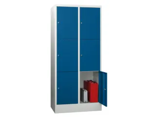 lockerkast,HxBxD 1850x800x500mm,2x3vakken,RAL7035,front RAL5010 - 2