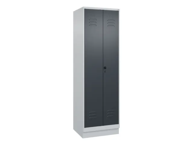 armoire vestiaire noir et blanc HxlxP 1950x600x500mm 2compart.