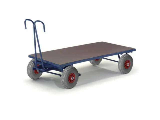 Handtrekwagen 1000kg Laadvlak 1200x800mm Luchtbanden Ral5010