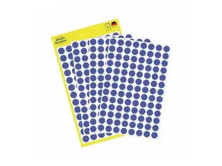 Etiket Zweckform 8mm rond blister 4 vel a 104 et. blauw Non-permanent - 2