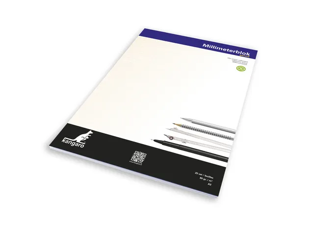 Millimeterblok Kangaro A3 blok à 25 vel