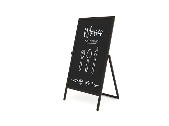Krijtstoepbord Houten A-Bord Flip 68x140cm Zwart
