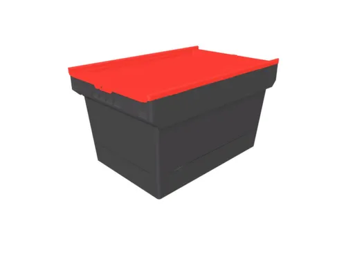 Herbruikbare containers HxLxB 340x610x400mm 58l PP-regeneraat rood