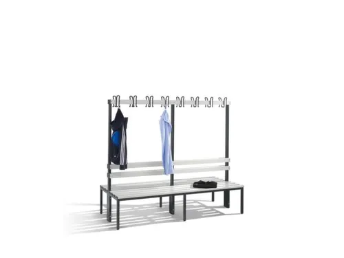 dubbele zitbank,HxLxD 1650x2000x756mm,romp RAL7021
