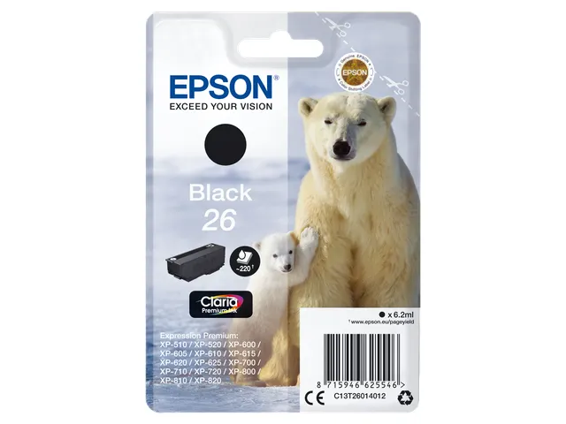 Singlepack Black 26 Claria Premium Ink