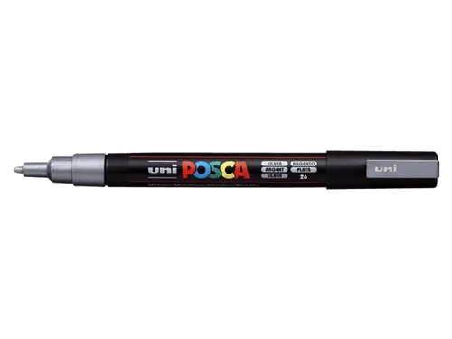 Verfstift Posca PC3M Fijne punt 0,9-1,3mm Zilver