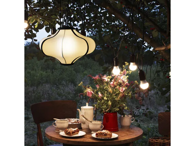 Lanterne Nextime Lumi 40 cm tissu crème