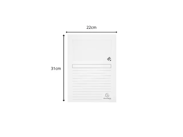 Pak van 100 venstermappen SUPER 160g/m2 - 22x31cm-Wit