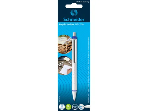 Balpen Schneider Slider Xite Wit-blauw 1st Op Blister