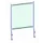 anti-speekselscherm,pvc-folie,glashelder,frame staal RAL5007
