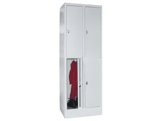 lockerkast,HxBxD 1850x600x500mm,2x2vakken,RAL7035,front RAL7016 - 1