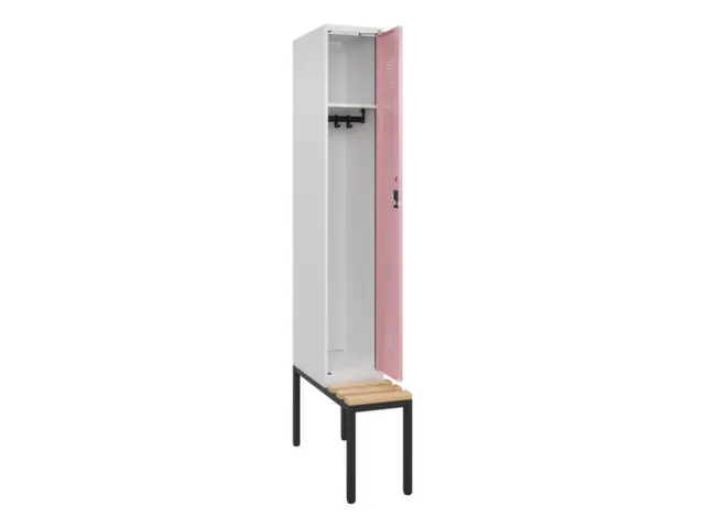 locker met bank,HxBxD 2120x300x815mm,1vak,vak B 300mm,cilinderslot