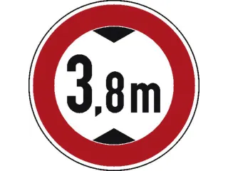 verkeersbord,verbod v. voertuigen boven hoogte,conform StVO,aluminium - 2