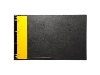 Ringmap harde kaft PVC ronde rug 4 ringen 30mm A3 Horizontaal Zwart - 5
