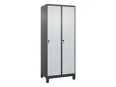 locker,HxBxD 1950x800x500mm,2vak,vak B 400mm,draaigrendel,voeten