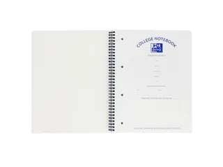 Collegeblok Oxford A4+ 4-gaats ruit 5mm 90vel zwart - 5