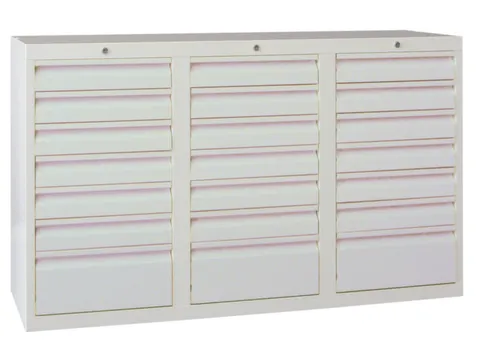 Ladenkast 900x1500x500mm 18+3 Laden Gewoon Uitschuifbaar Glijgeleiding