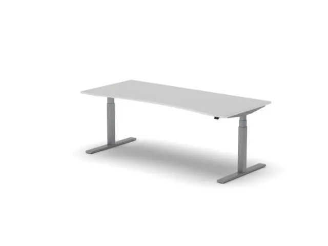 Elektrisch ihv bureau,HxBxD 650-1310x2000x900/800mm,blad wit