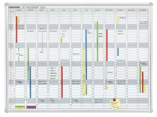 jaarplanner HxB 90x120cm magnetisch bord wit m. raster - 2