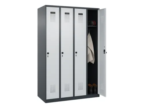 locker,HxBxD 1850x1200x500mm,4vak,vak B 300mm,draaigrendel