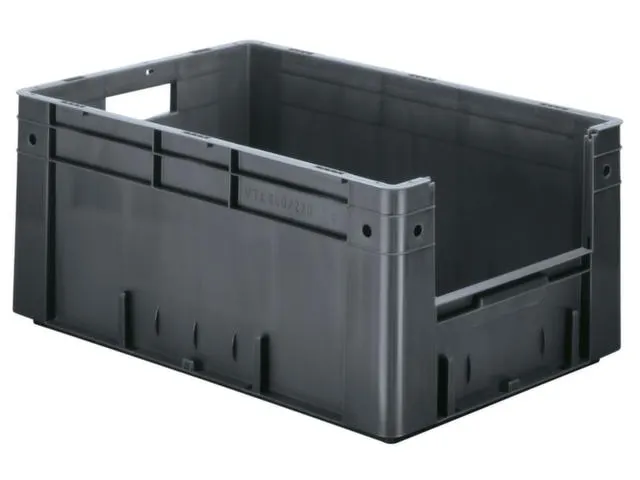 Euronorm Stapelkrat Grijs 270x600x400mm 50l Gesloten Grijpopening