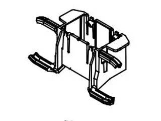 Houder t.b.v zuigslangen bovenzijde 244NX - 1