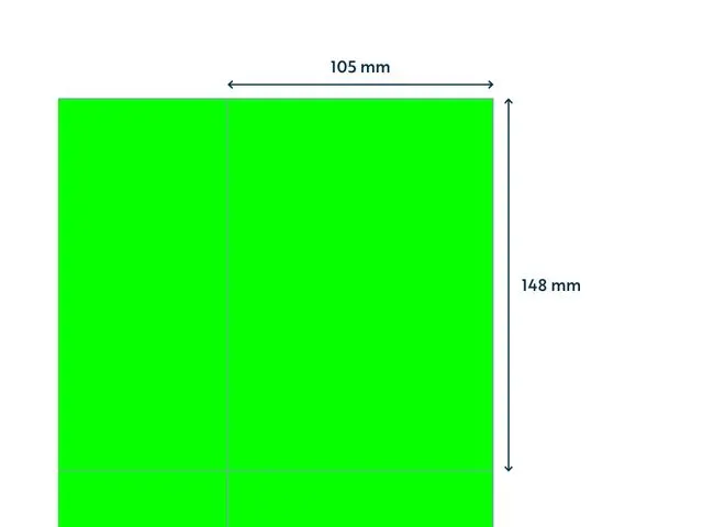 Gekleurde Etiketten 105x148mm Fluor Groen 42122