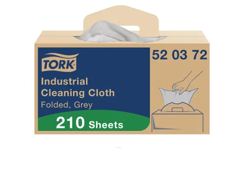 Reinigingsdoek Tork Industrial W7 handy box 210 vel grijs 520372