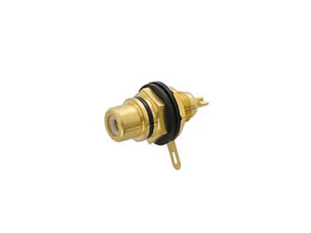 Vrouwelijke Rca Inbouwbus - Verguld - Zwart