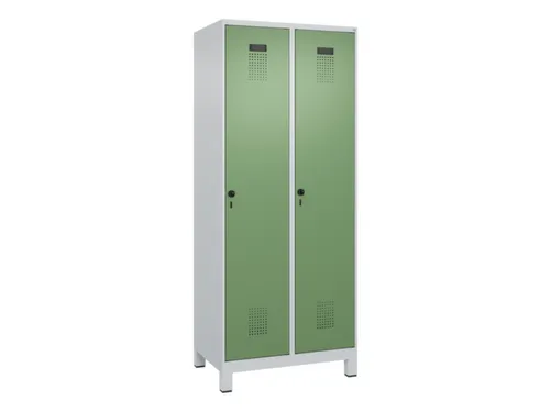 locker,HxBxD 1950x800x500mm,2vak,vak B 400mm,draaigrendel,voeten