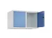 opzetkast,v. locker,2vak.,vak B 400mm,HxBxD 500x800x500mm,vleugeldeur
